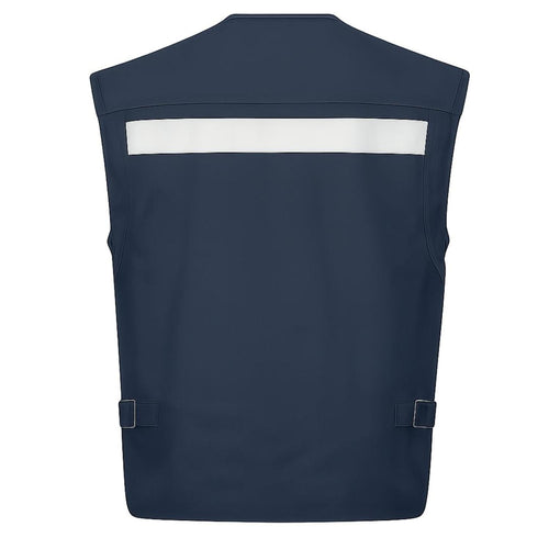 Chaleco geologo poplin azul - vista 2