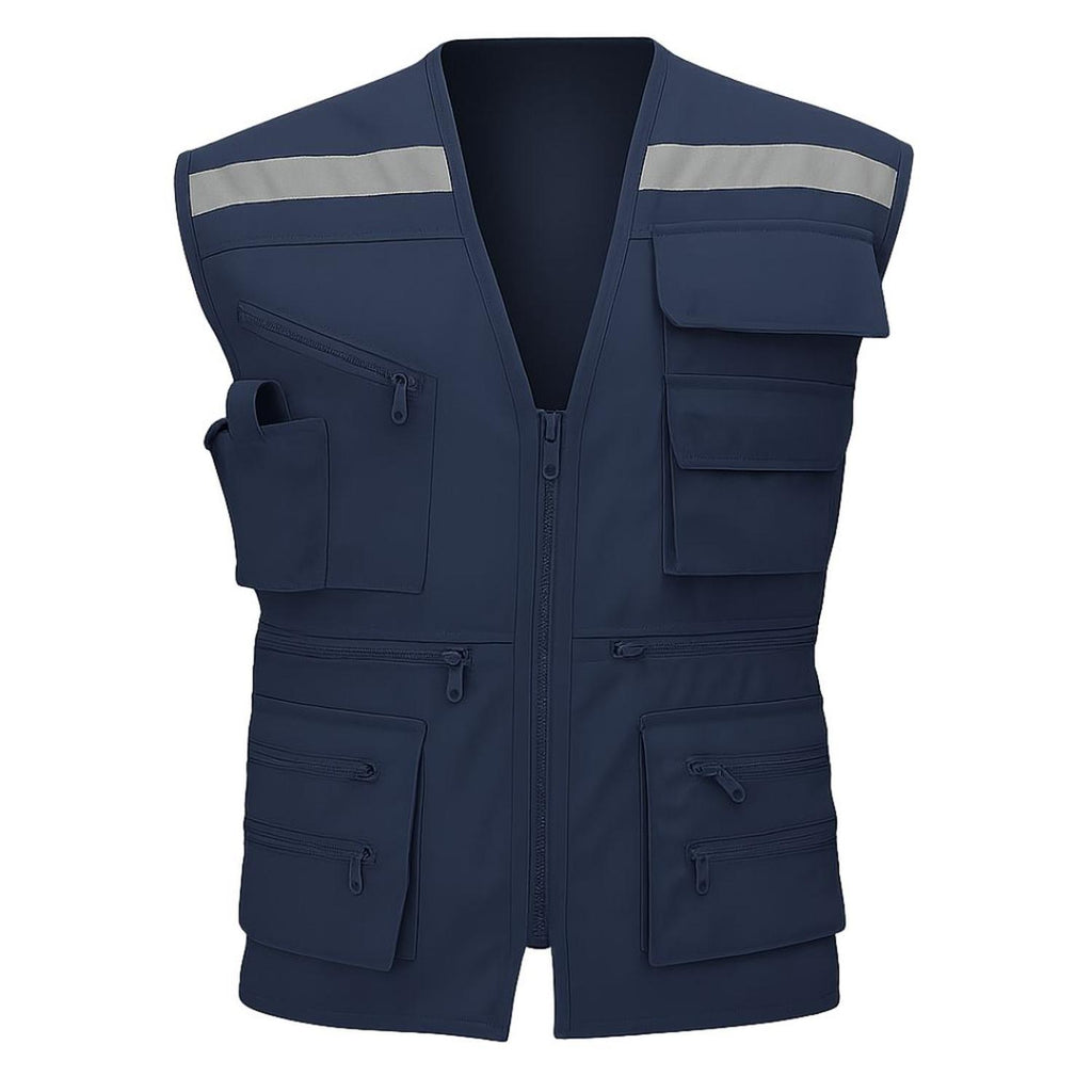Chaleco geologo poplin azul - vista 1