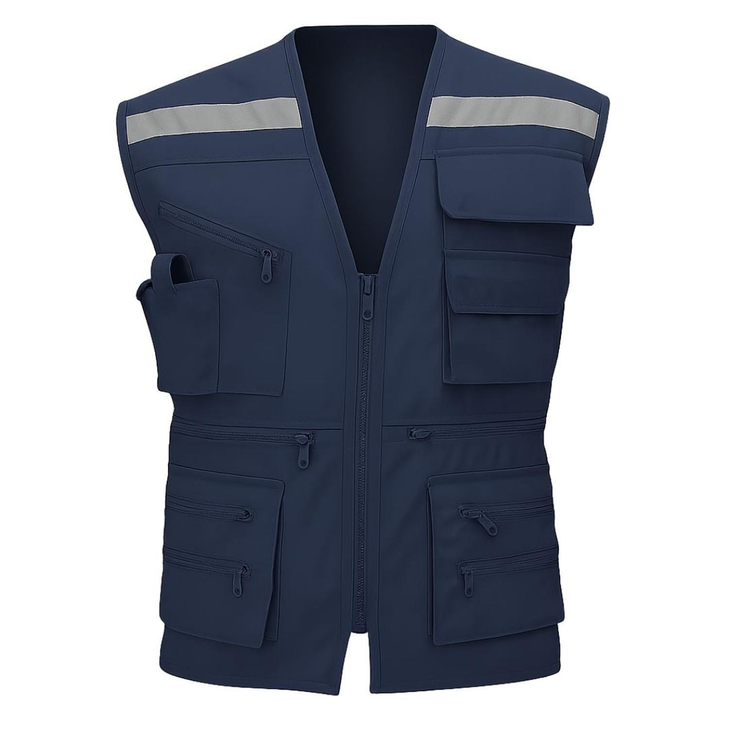 Chaleco geologo poplin azul - vista 1
