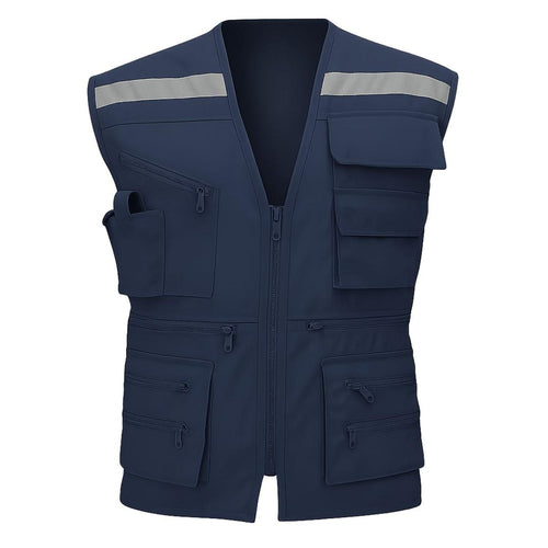 Chaleco geologo poplin azul - vista 1