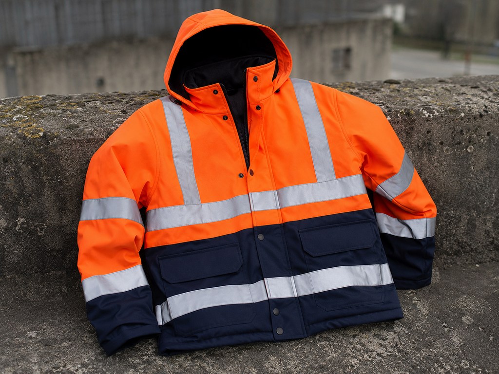 Parka Bicolor Naranja Azul — Ackerland
