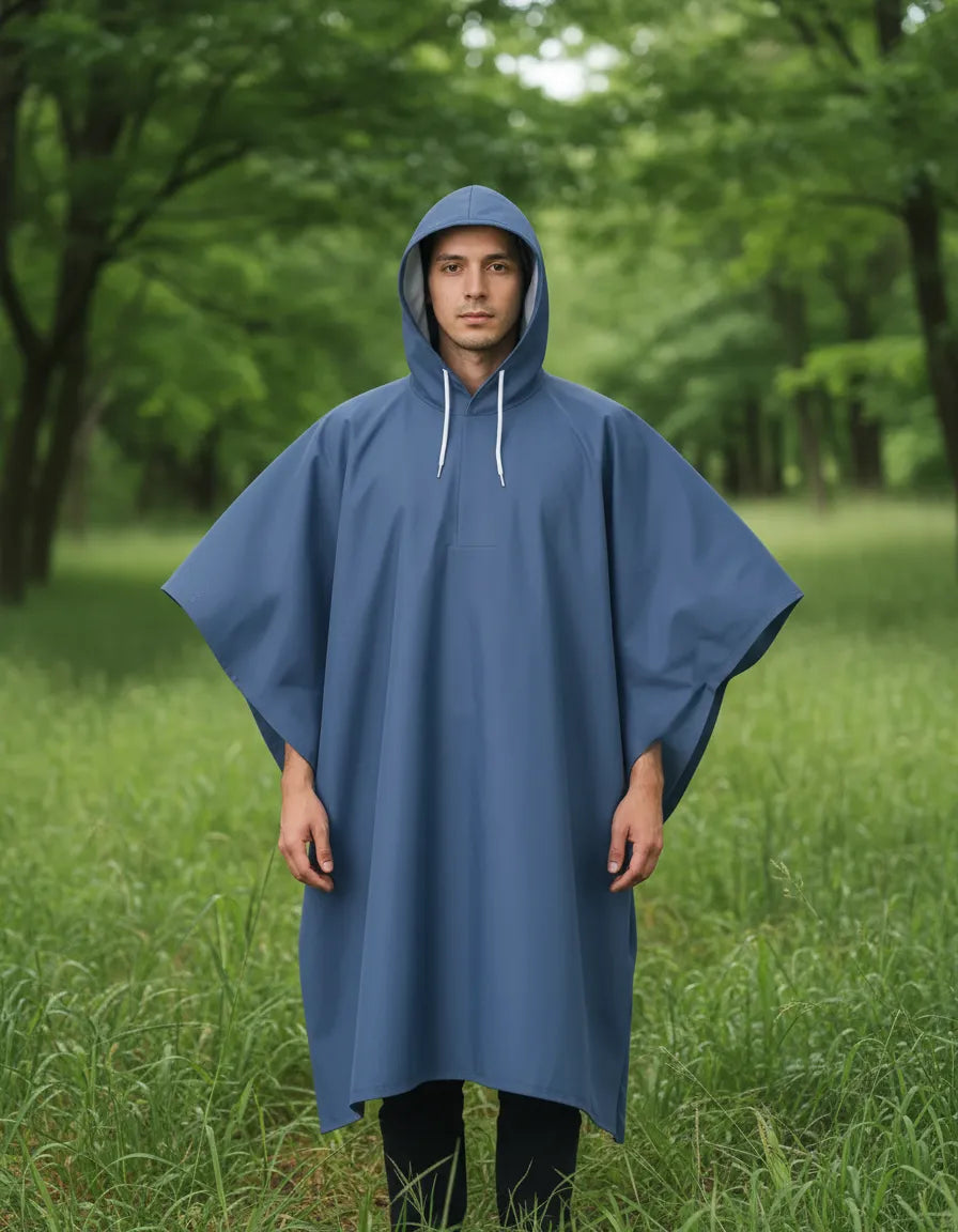 Poncho impermeable PVC azul — Ackerland
