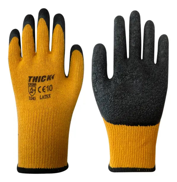 Guantes Multyflex palma látex amarillo — Thick (12 pares)