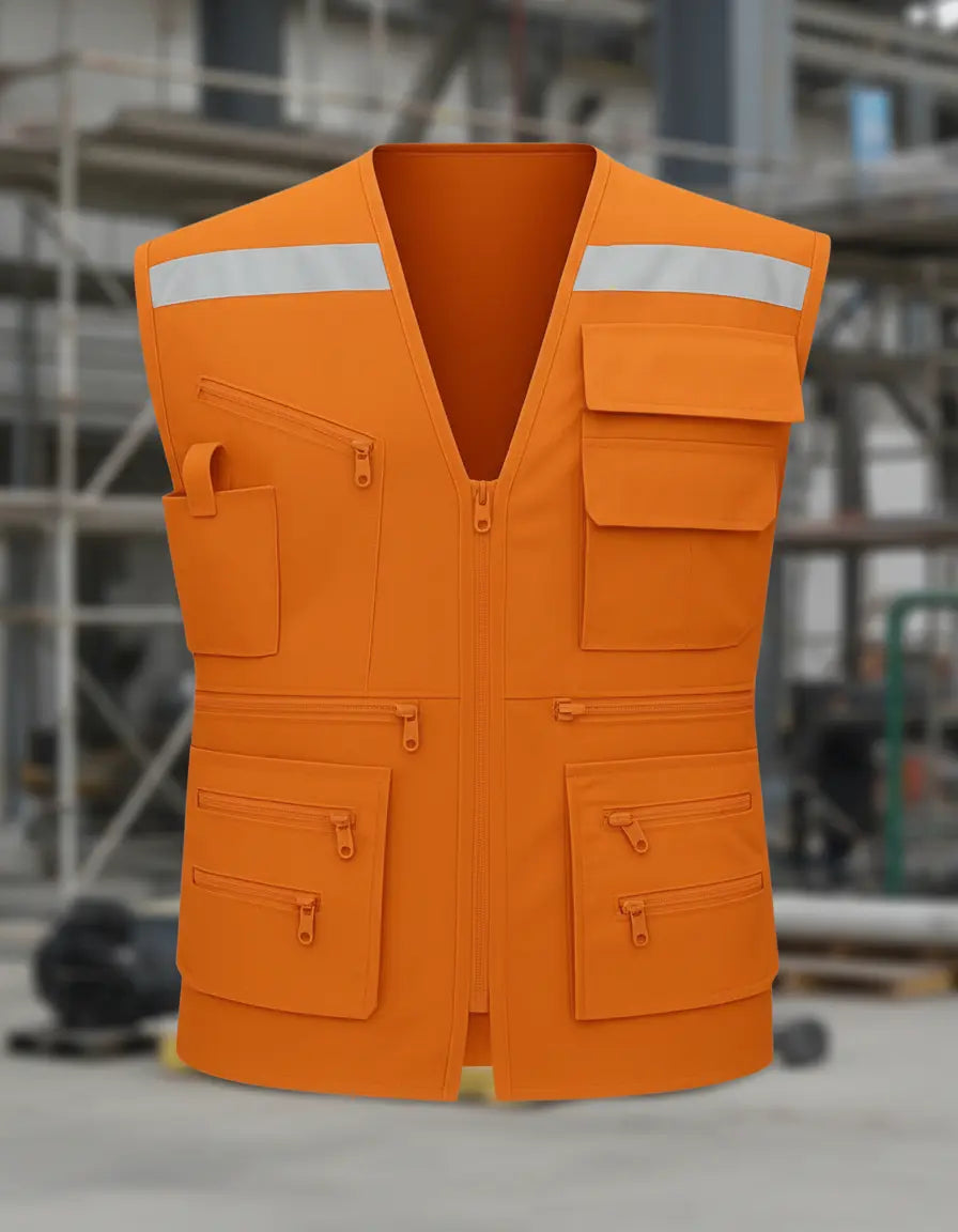 Chaleco geólogo poplin naranja — Ackerland