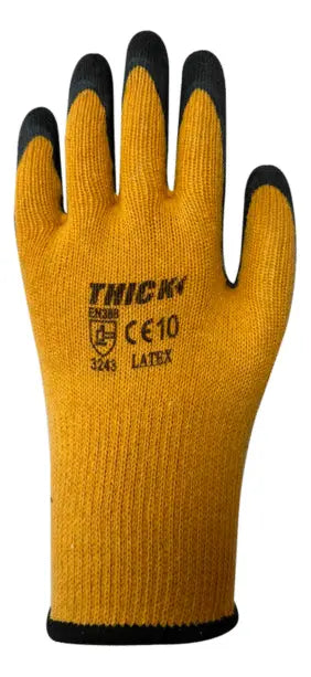 Guantes Multyflex palma látex amarillo — Thick (12 pares)